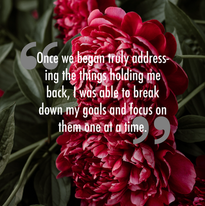 client testimonial flower